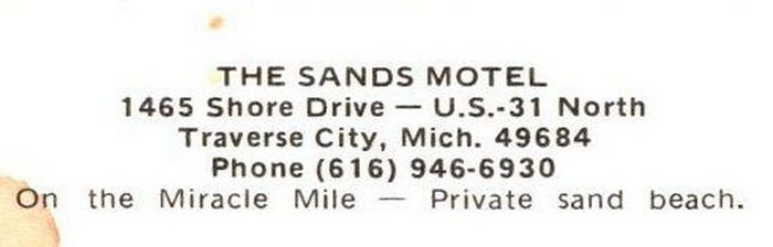 Brio Beach Inn (Sands Motel) - Vintage Postcard